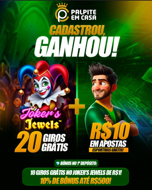 Cadastrou, Ganhou! 20 Giros Grátis + R$10 em Apostas